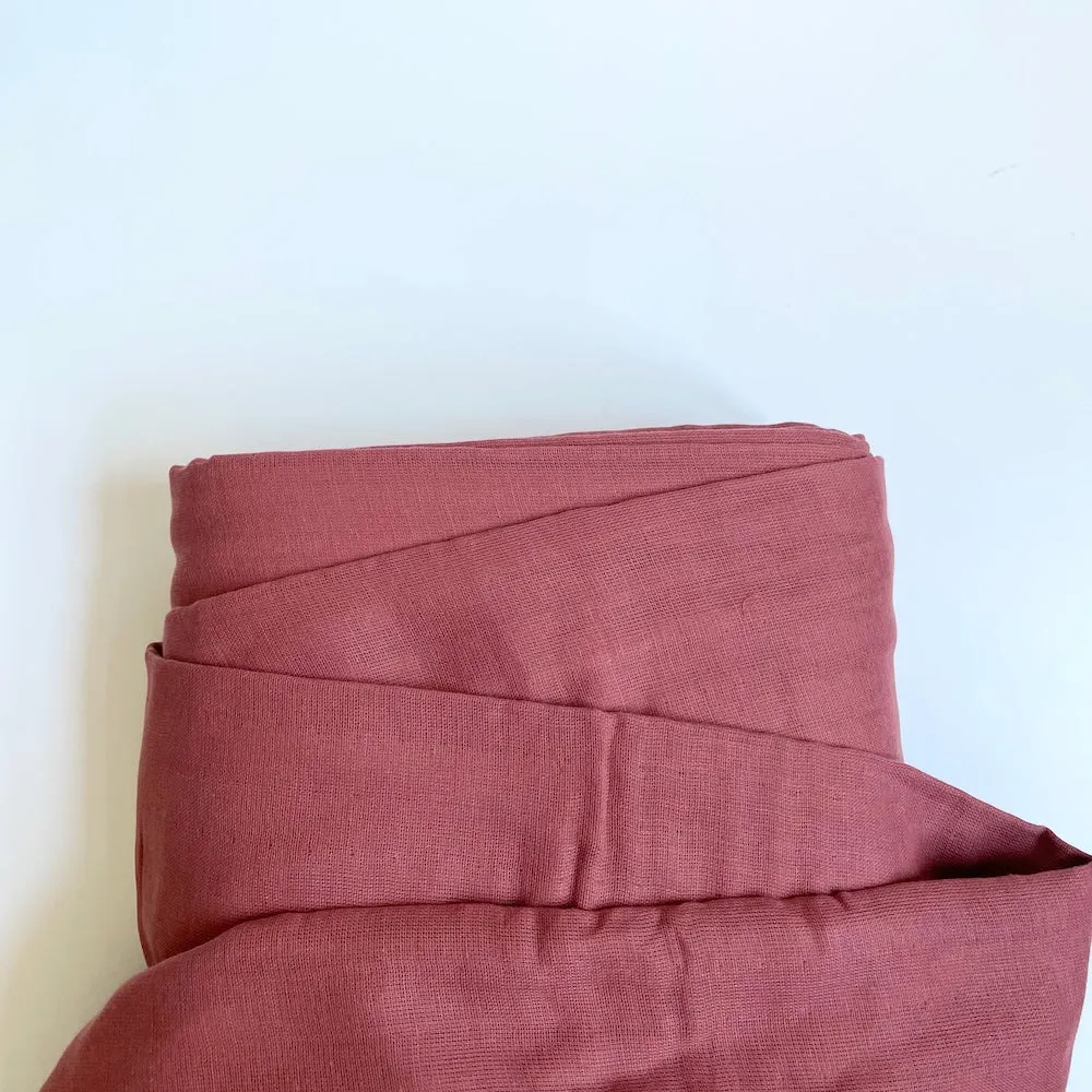 2-1/2 yard Remnant : Birch Organic Cotton Gauze - Marsala