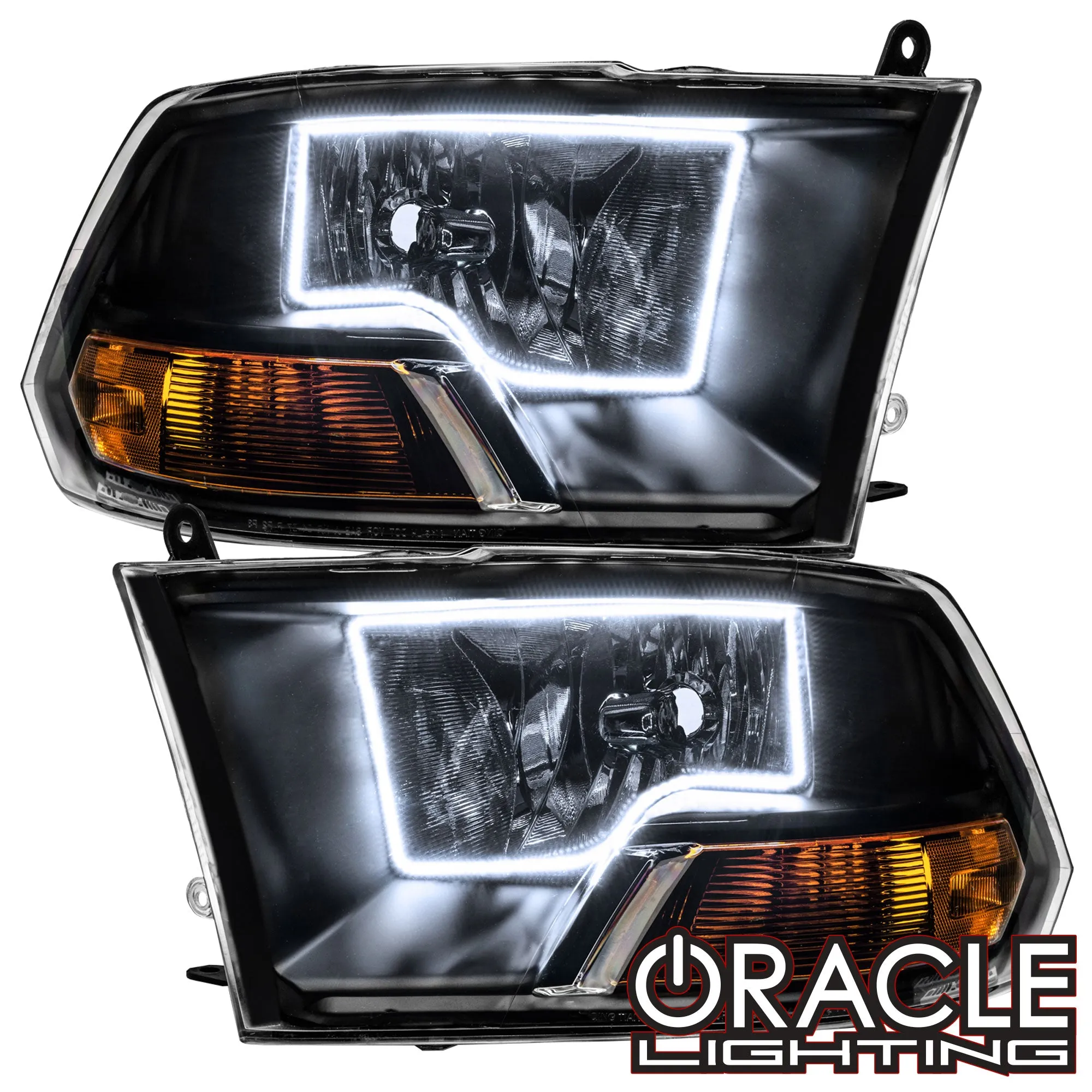 2009-2012 Dodge Ram Non-Sport Pre-Assembled Headlights - Black - Clearance