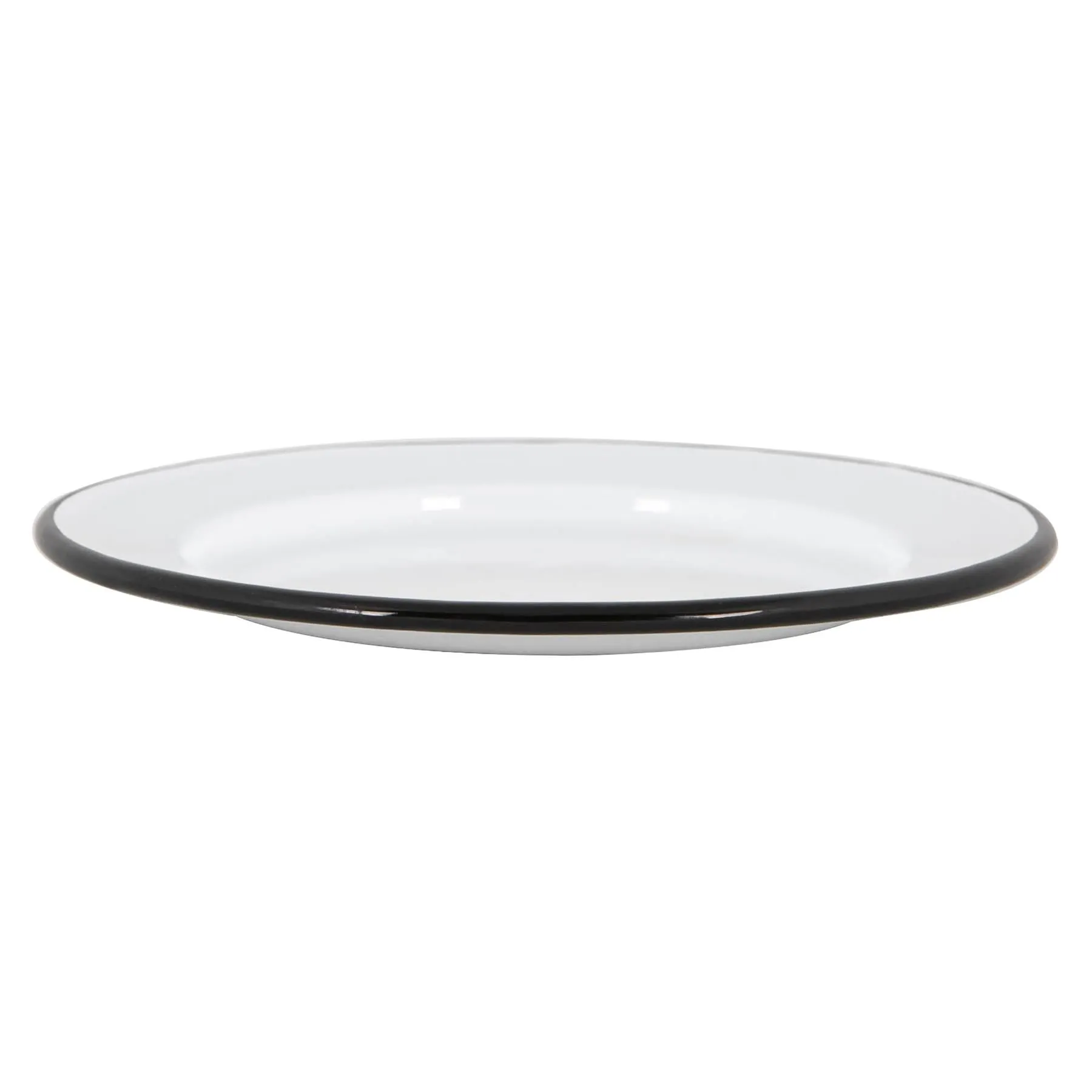 20cm White Enamel Side Plate - By Argon Tableware