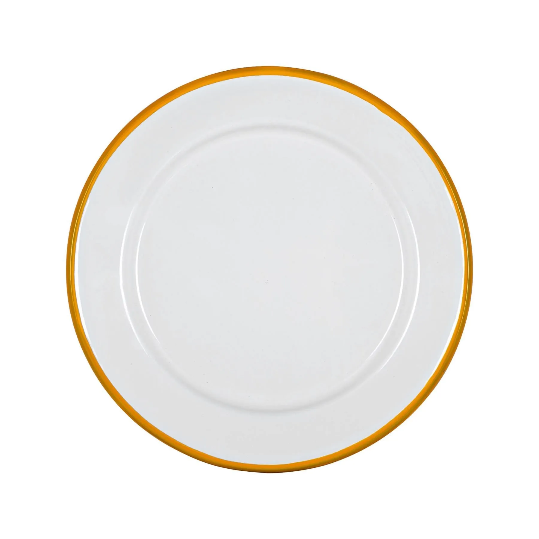 20cm White Enamel Side Plate - By Argon Tableware