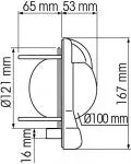 25328 - CONTEST 101 COMPASS - VERTICAL MOUNT- 64416 - BLACK COMPASS WITH RED CARD - PLASTIMO