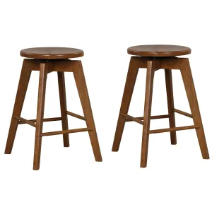 360° Swivel Counter Height Bar Chairs with Rubber Wood Frame