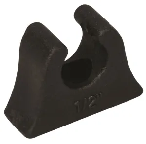 491349 1 in. Rubber Pole Clip, Black for 3-491349-1