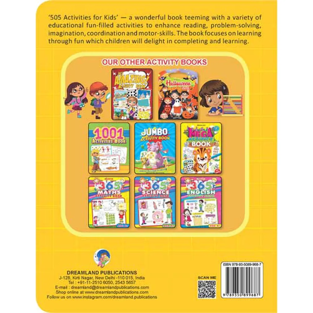 505 Activities for Kids Activity Book