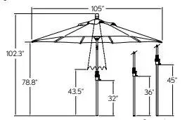 9’ COLLAR TILT BOTTOM POLE