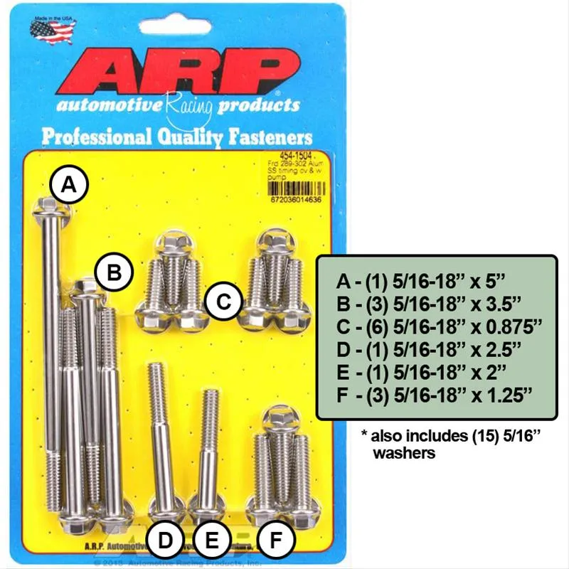 ARP Timing Cover Bolt Kits 454-1504