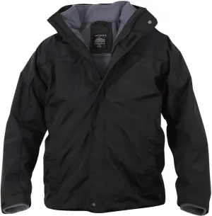 Black - Military Waterproof All Weather 3 Season Jacket