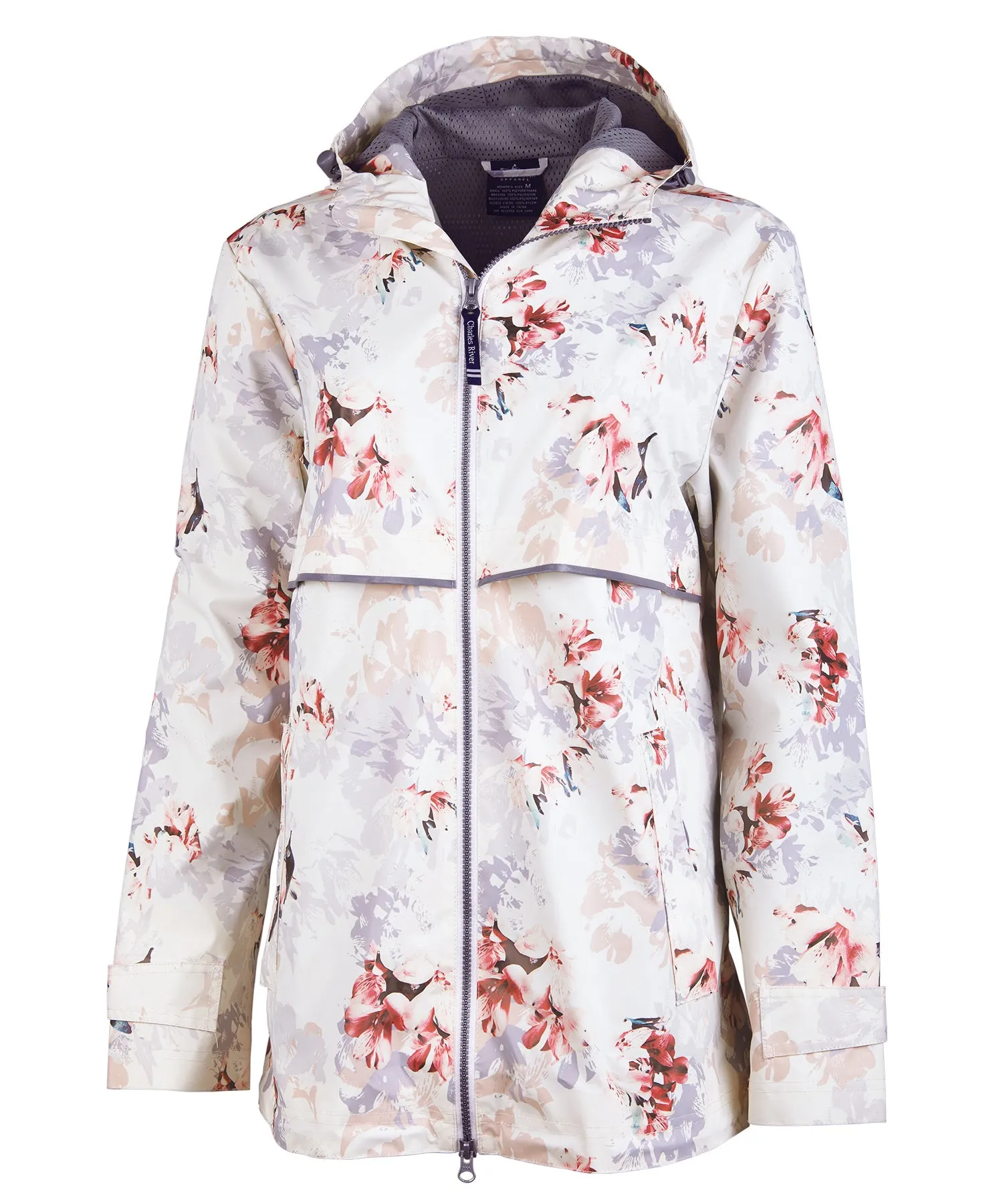 Charles River Women's New Englander Floral Printed Rain Jacket