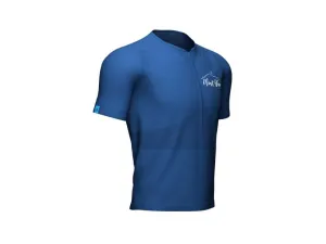 Compessport Men's Trail Half-Zip Fitted SS Top - Mont Blanc 2022-BLUE