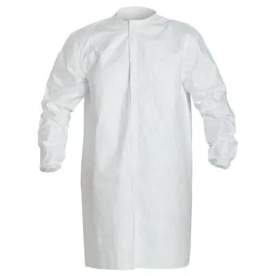 DuPont™ Tyvek IsoClean Frock with Snap Front, 2X-Large, White, IC270B-2X