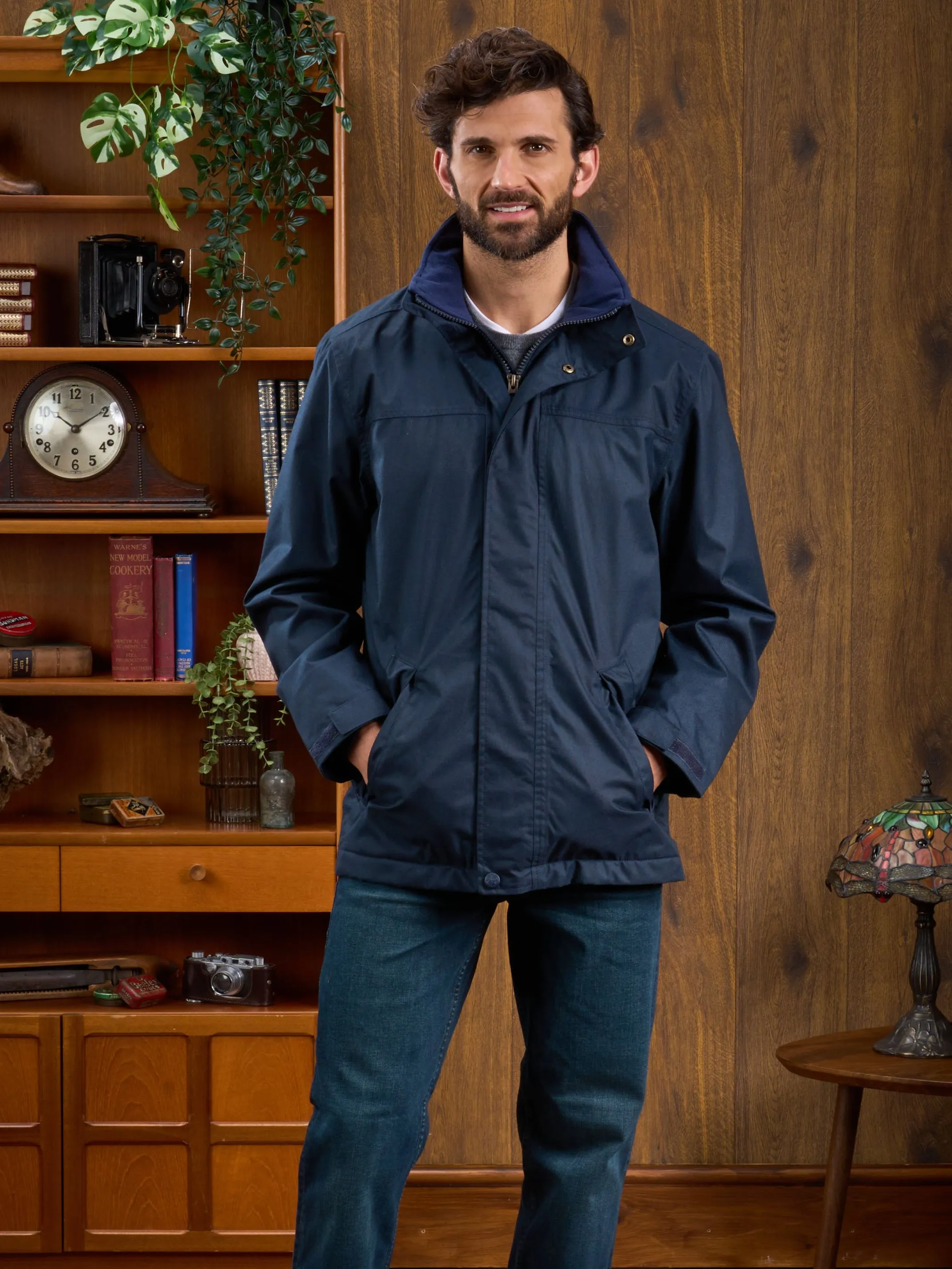 Fernley Men's Waterproof Weekend Coat In Navy