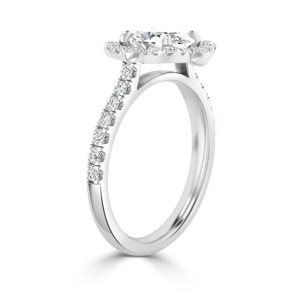 Fleur - 18ct White Gold - Oval