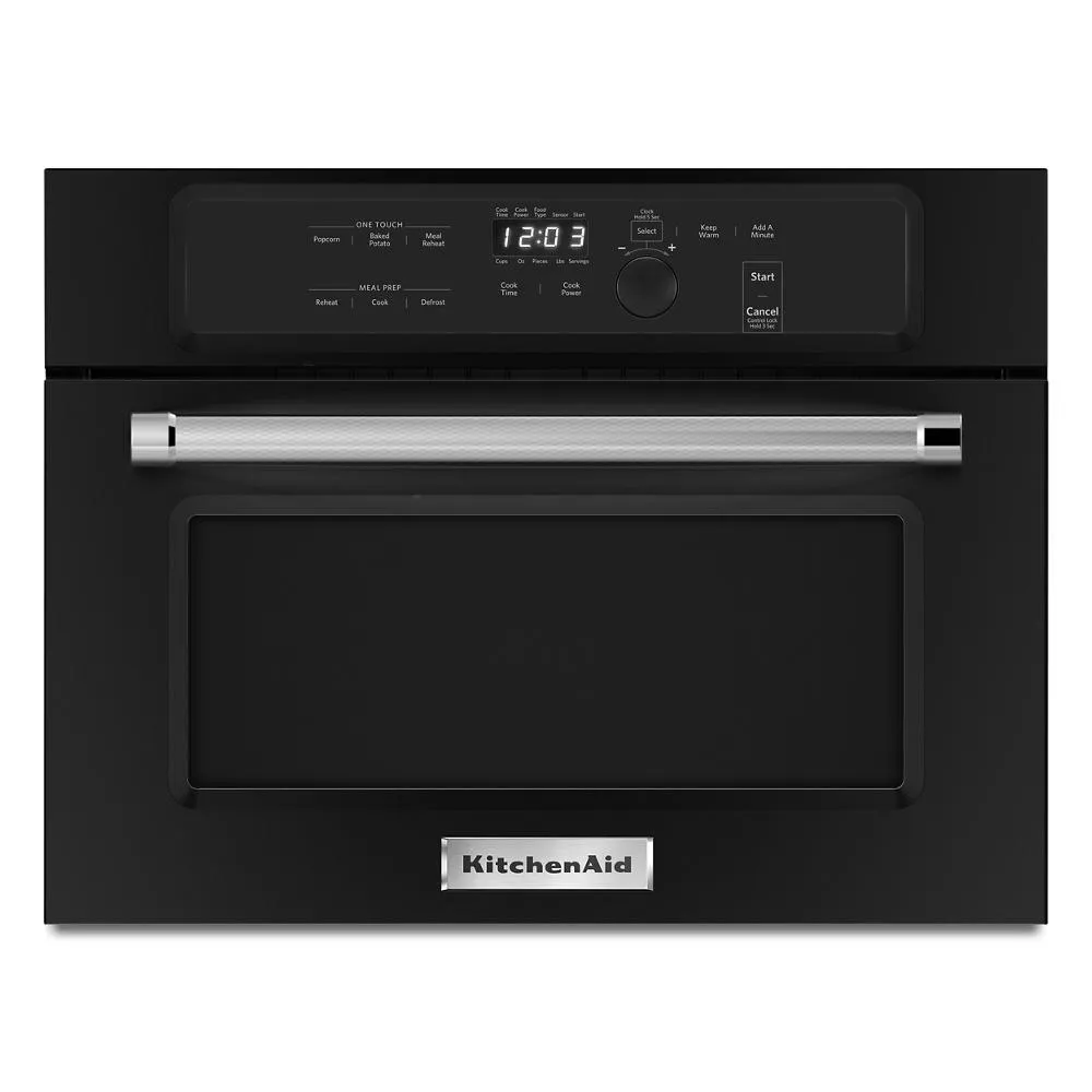 Kitchenaid KMBS104EBL 24" Built In Microwave Oven with 1000 Watt Cooking