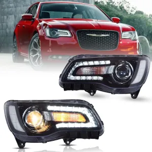 LED Headlight Assembly Dual Beam Projector 2011-UP Chrysler