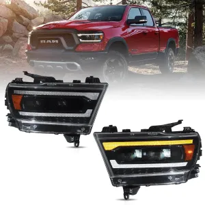 LED Headlight Assembly For 2019-2024 Dodge Ram 1500