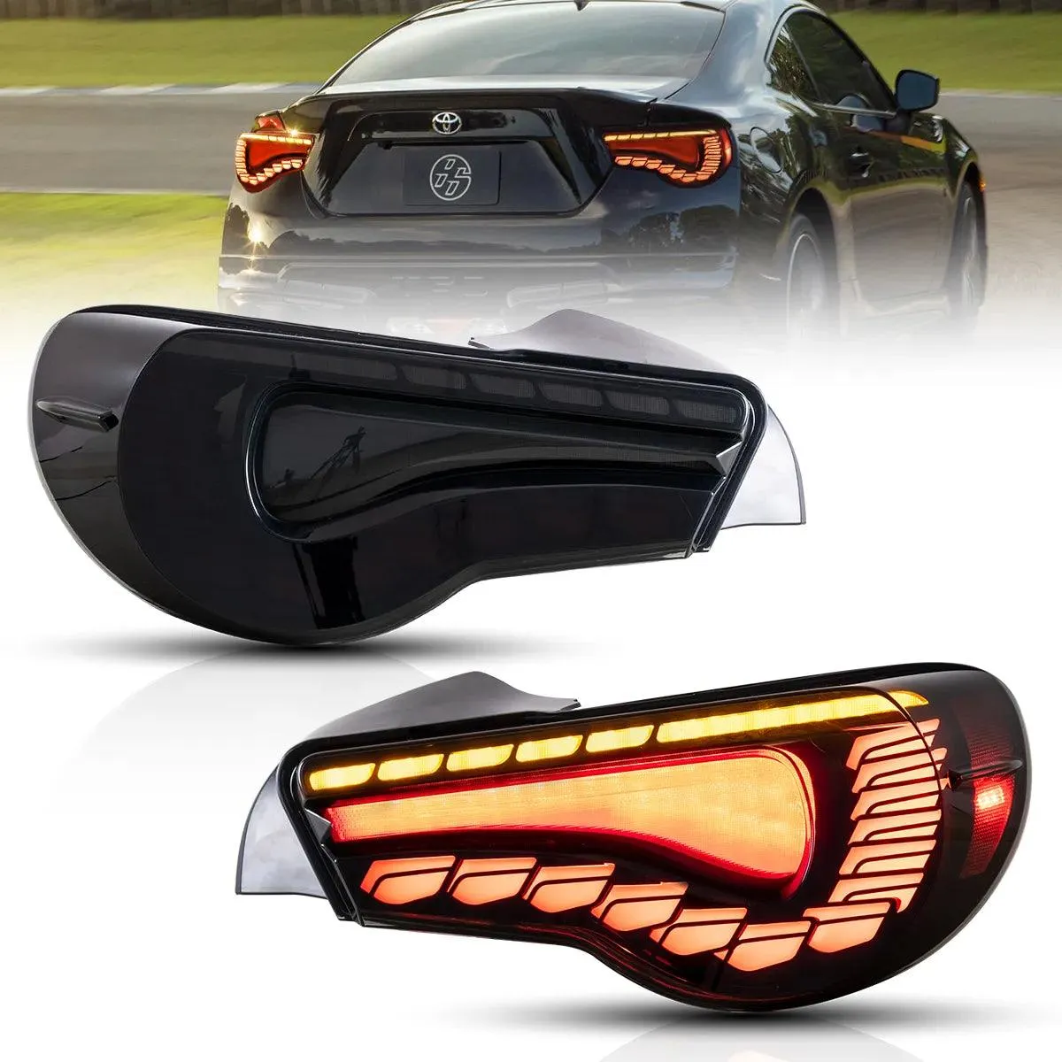 LED Tail Lights Assembly Sequential Turn Signal With Dynamic Welcome Lighting [Dragon Style] For 2012-2020 Toyota 86 GT86 FT86 2013-2020 Subaru BRZ 2013-2020 Scion FR-S