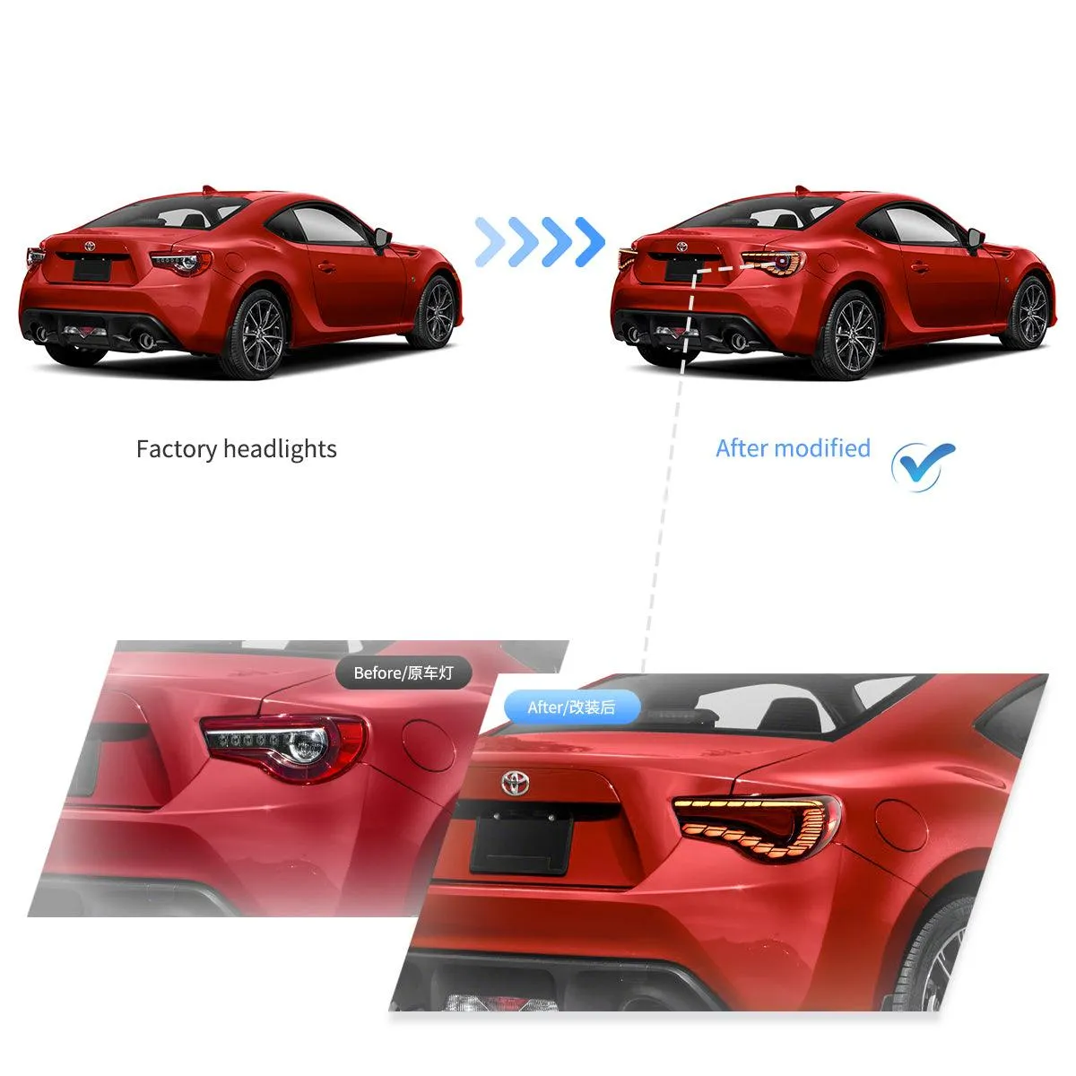 LED Tail Lights Assembly Sequential Turn Signal With Dynamic Welcome Lighting [Dragon Style] For 2012-2020 Toyota 86 GT86 FT86 2013-2020 Subaru BRZ 2013-2020 Scion FR-S