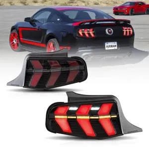 LED Tail Lights Assembly With 5 Modes Turn Signal 2 Modes Brake Lighting Smoked For 2010-2012 Ford Mustang 5th Gen (S-197 II) Pre-Facelift