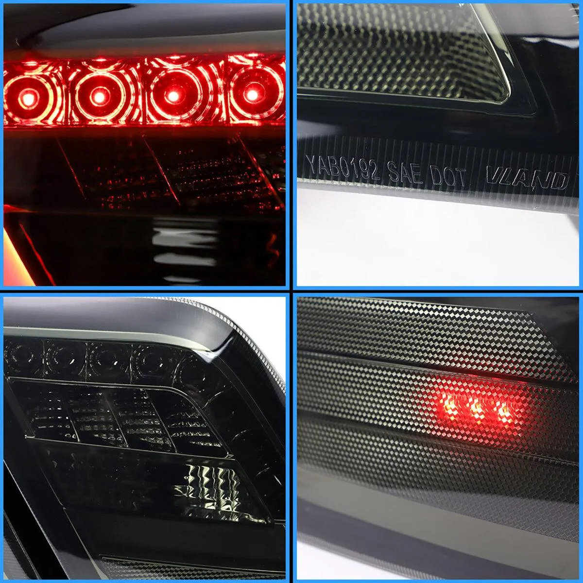 LED Tail Lights Assembly With Amber Turn Signal For 2006-2011 Toyota Camry XV40 Regular Models