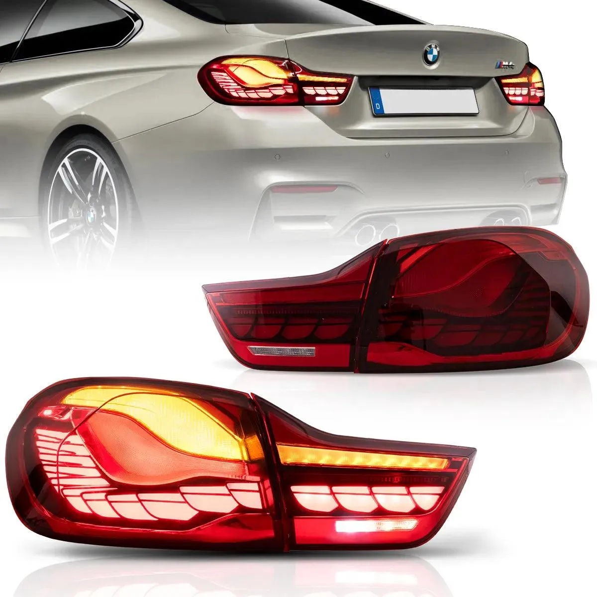 LED Tail Lights Assembly With GTS Style For 2014-2020 BMW 4 Series/M4