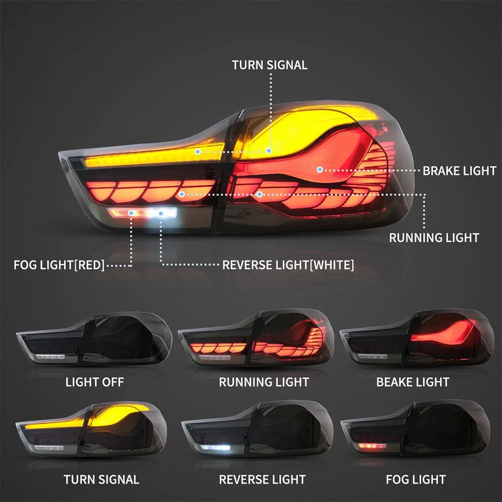 LED Tail Lights Assembly With GTS Style For 2014-2020 BMW 4 Series/M4