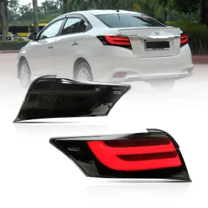 LED Tail Lights With Amber Turn Signal For 2013-2022 Toyota Vios 3th Gen (XP150 NCP150)