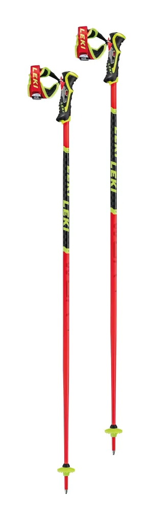 Leki WCR TBS SL 3D Aluiminum Alpine Ski Race Poles | Red