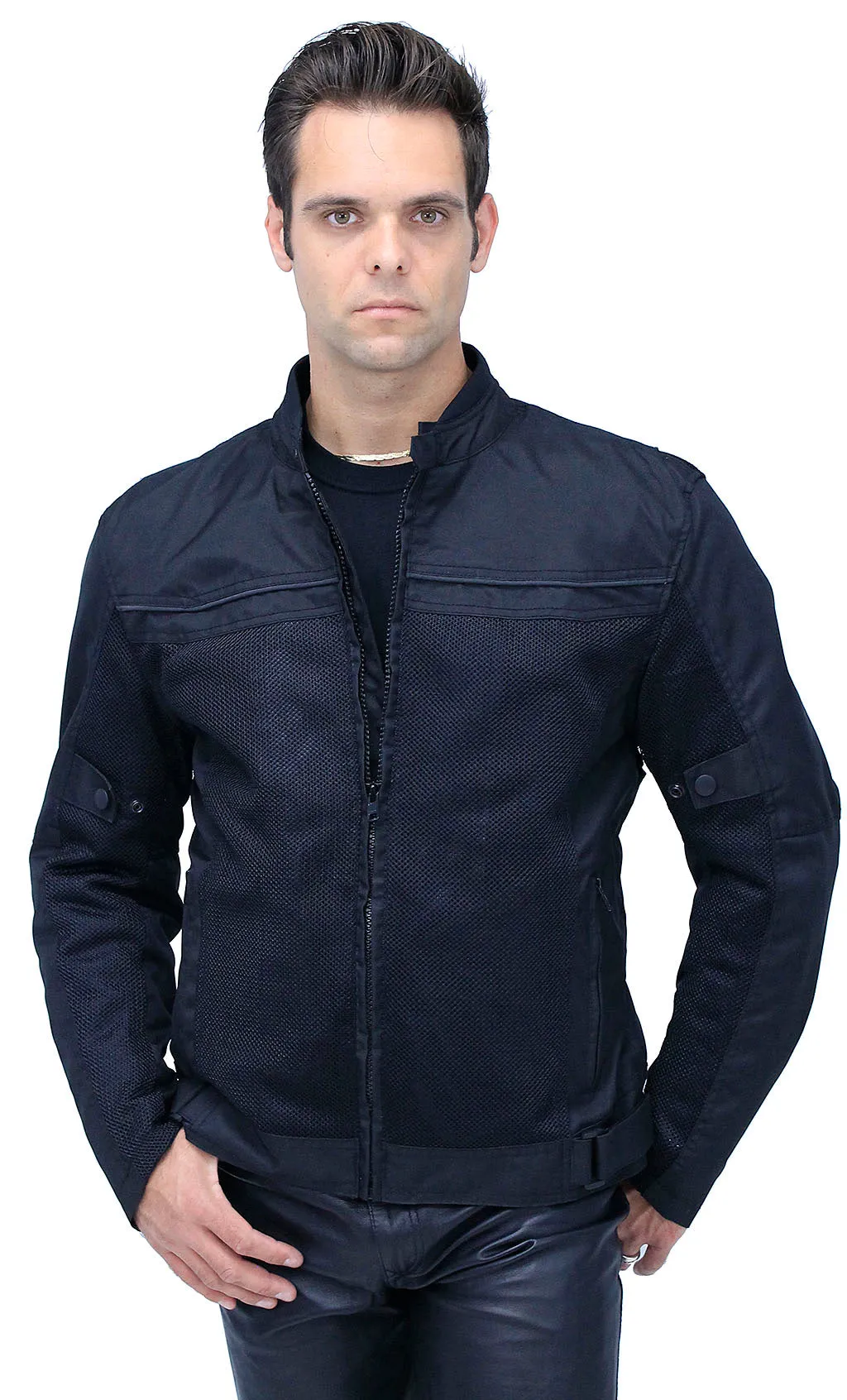 Men's Hot Weather Riding Jacket with Mesh & Armor #MC451ZVGAK