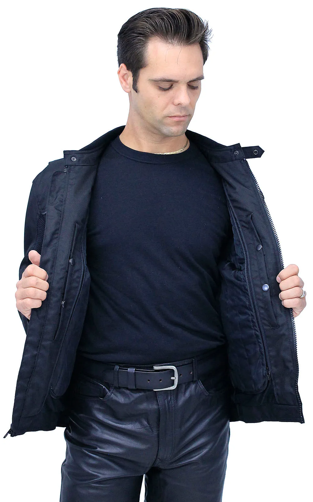 Men's Hot Weather Riding Jacket with Mesh & Armor #MC451ZVGAK