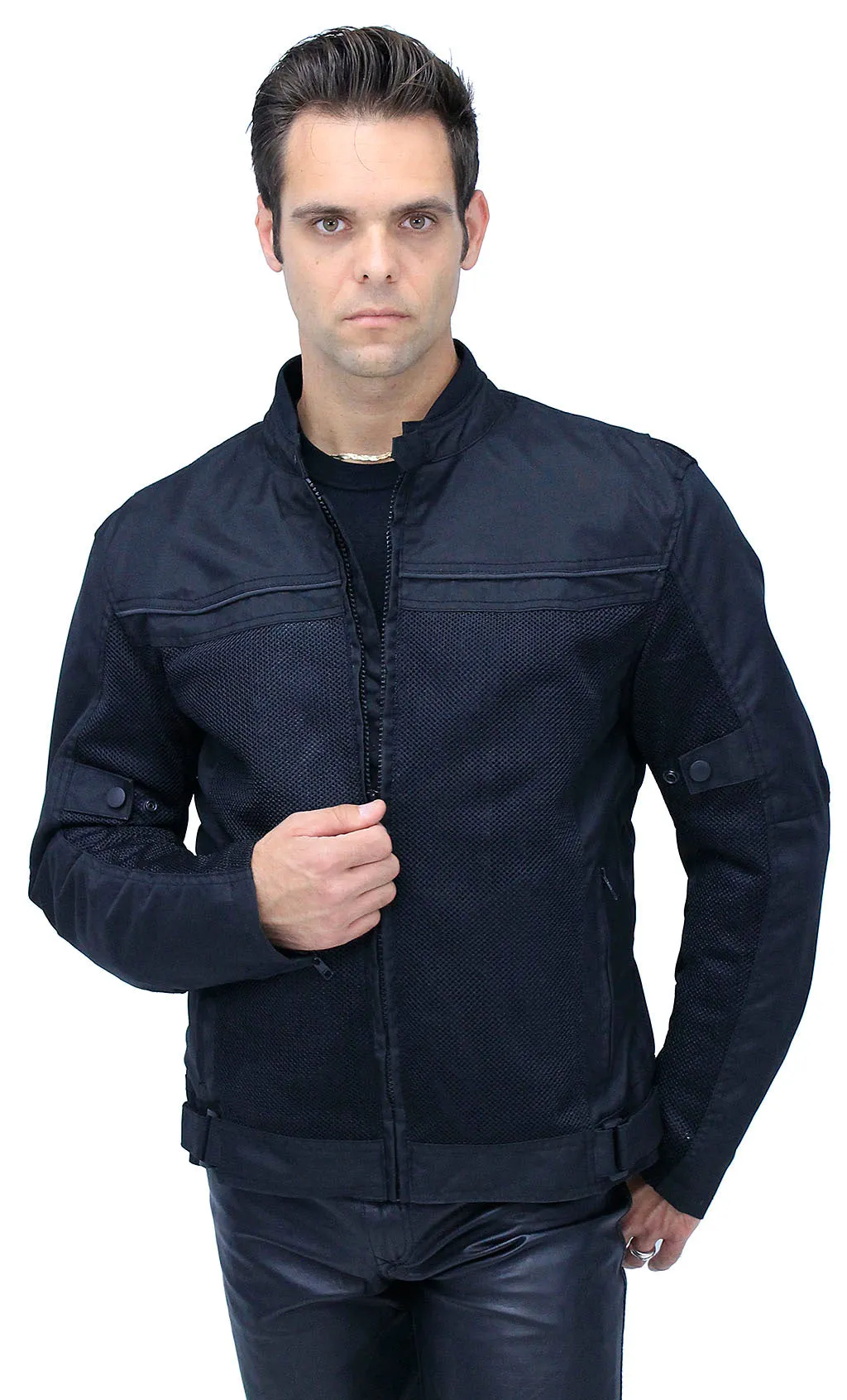 Men's Hot Weather Riding Jacket with Mesh & Armor #MC451ZVGAK