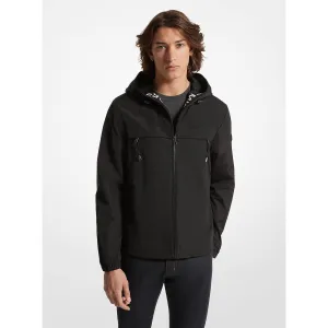 Michael Kors Logo Tape Woven Windbreaker, black