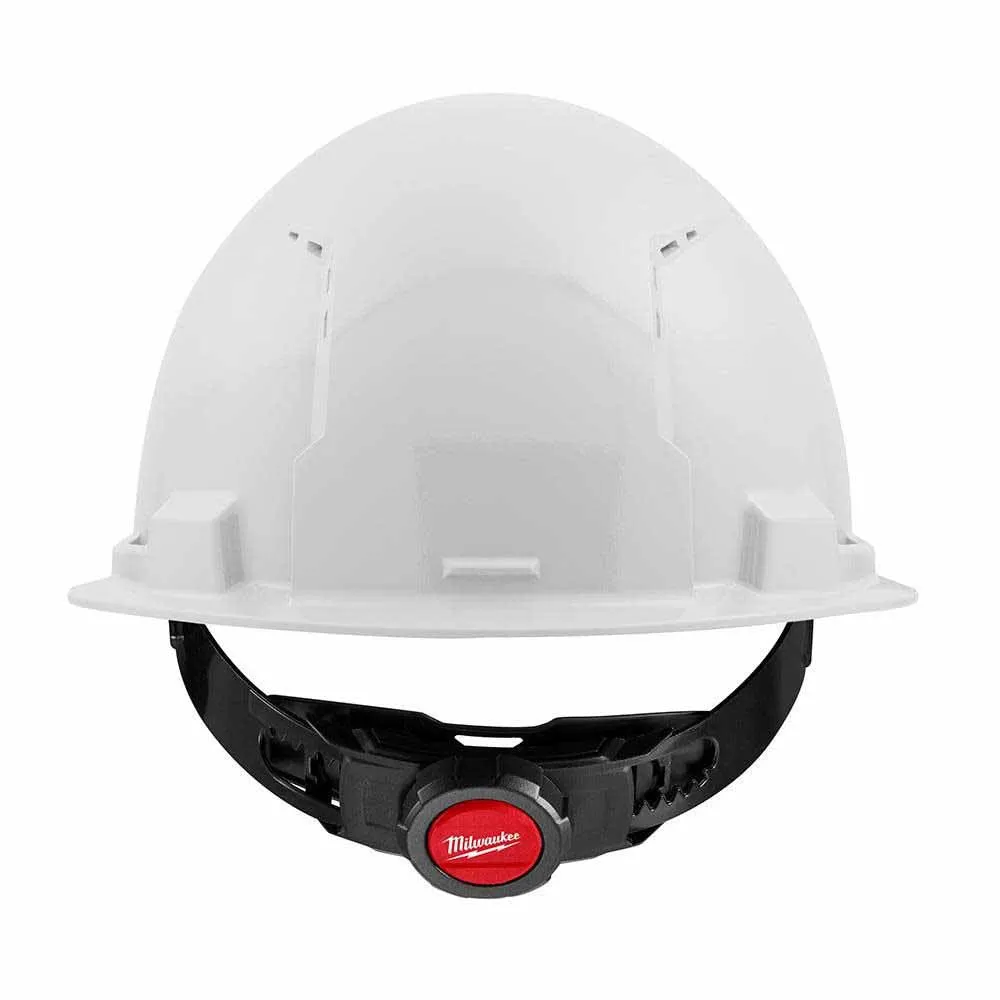 Milwaukee 48-73-1200 White Front Brim Vented Hard Hat with 4PT Ratcheting Suspension