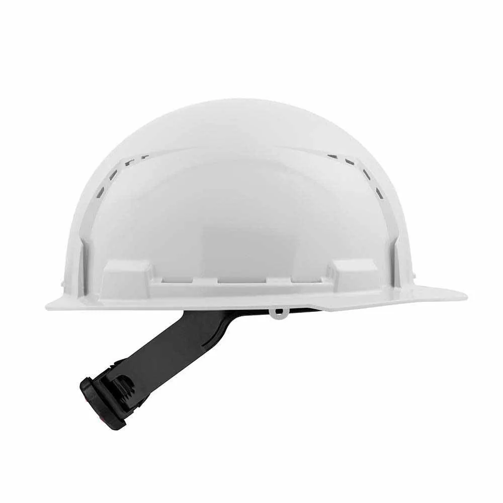 Milwaukee 48-73-1200 White Front Brim Vented Hard Hat with 4PT Ratcheting Suspension