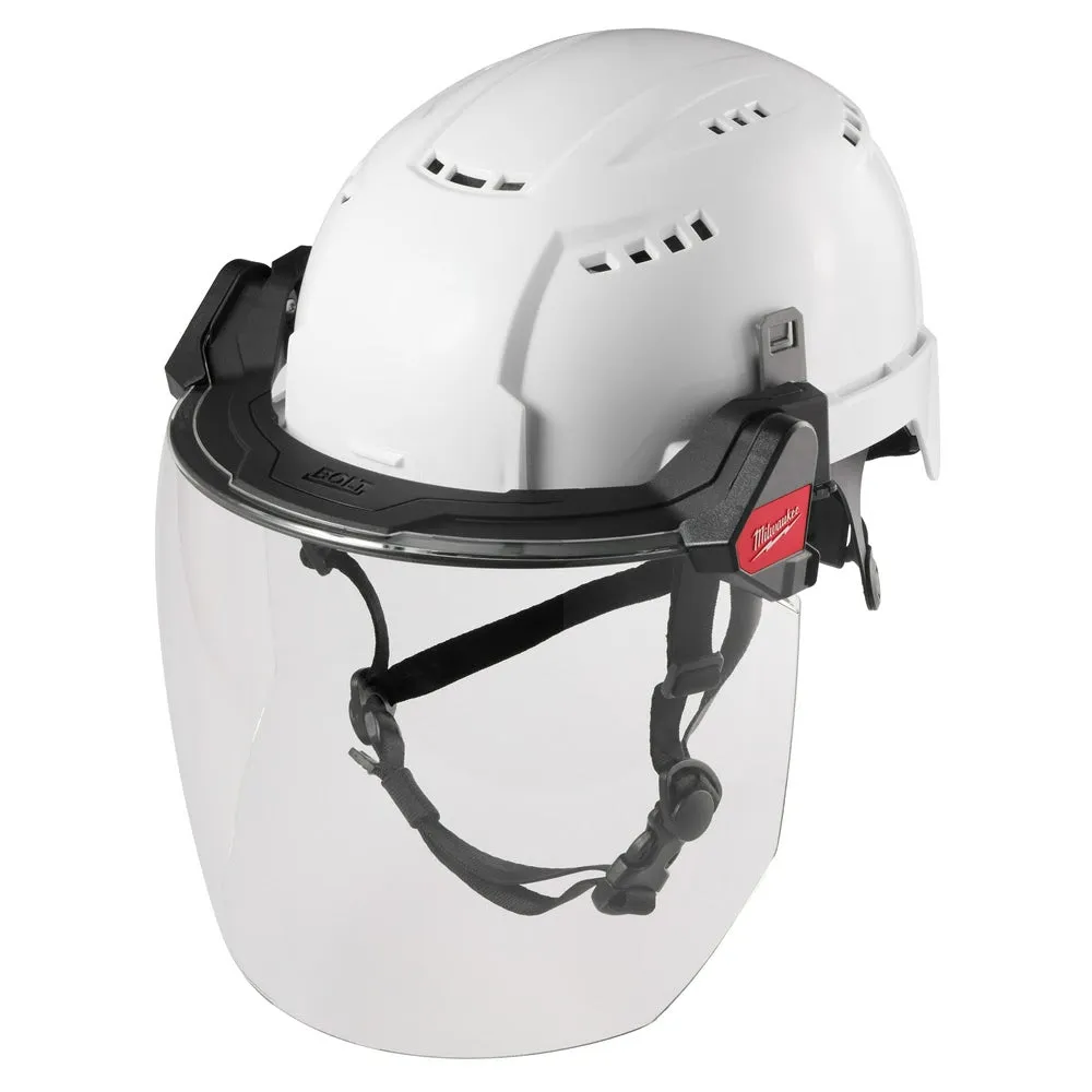 Milwaukee 48-73-1420 BOLT Full Face Shield - Clear Dual Coat Lens (Compatible with Milwaukee Safety Helmets & Hard Hats)