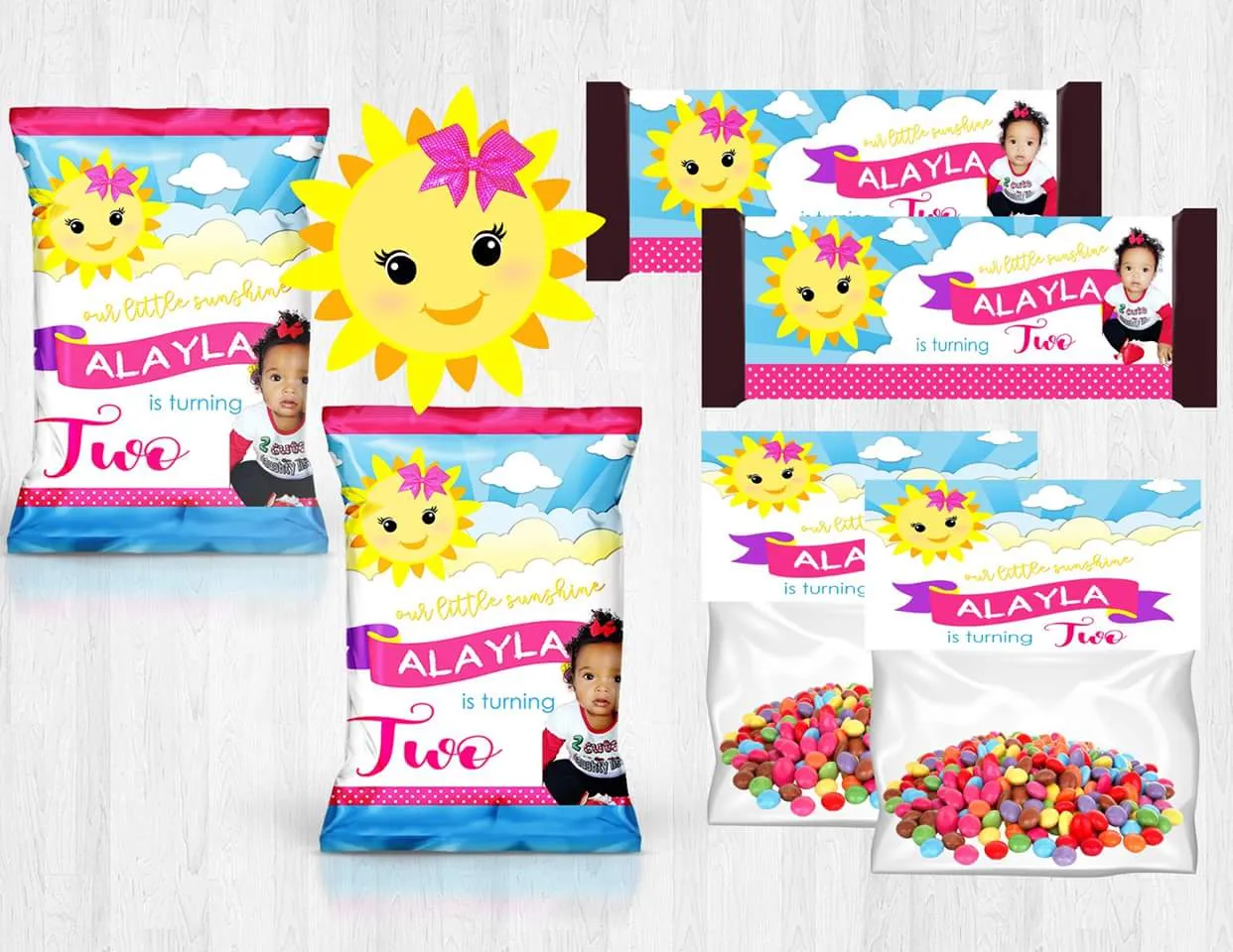 My Little Sunshine Birthday Theme - FREE SHIPPING