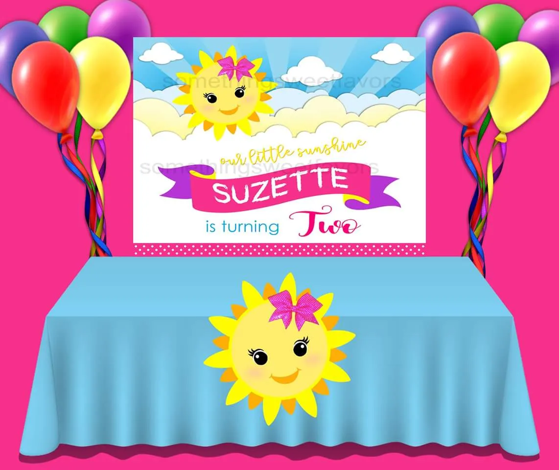 My Little Sunshine Birthday Theme - FREE SHIPPING