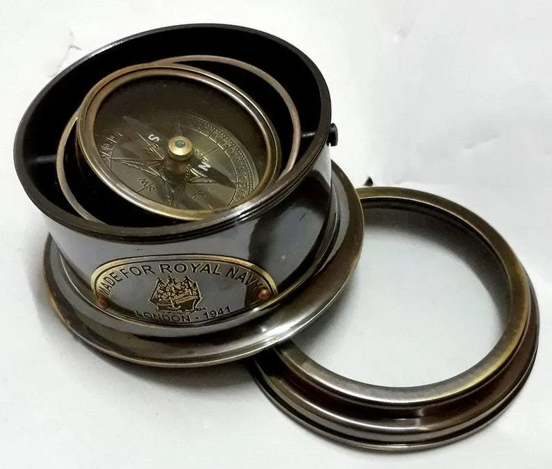 Naval Brass Gimbal Compass