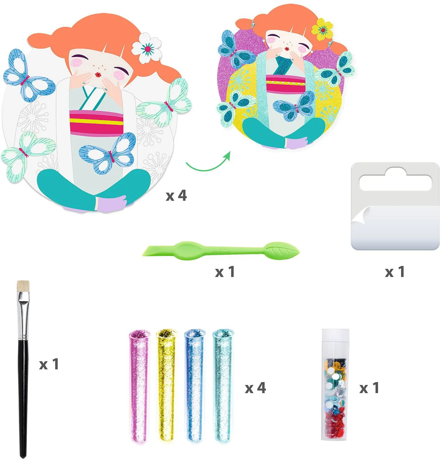 Onnanoko Glitter Boards Kit