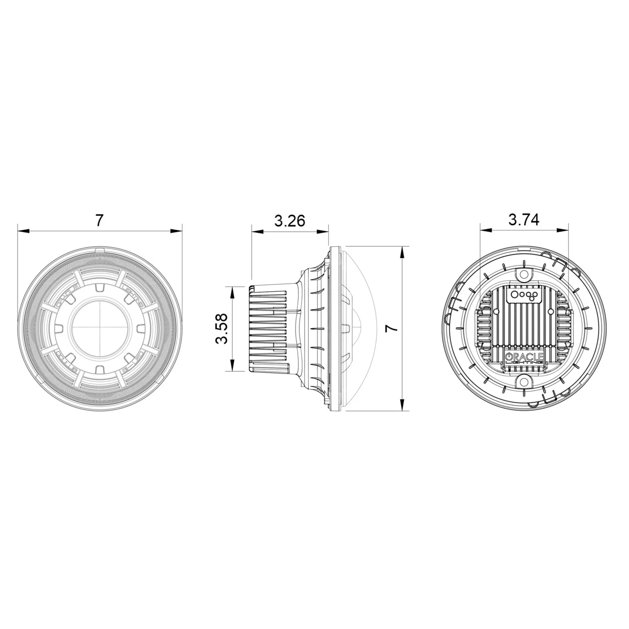 ORACLE Lighting Oculus™ 7" Bi-LED Projector Headlights for Jeep Wrangler JK