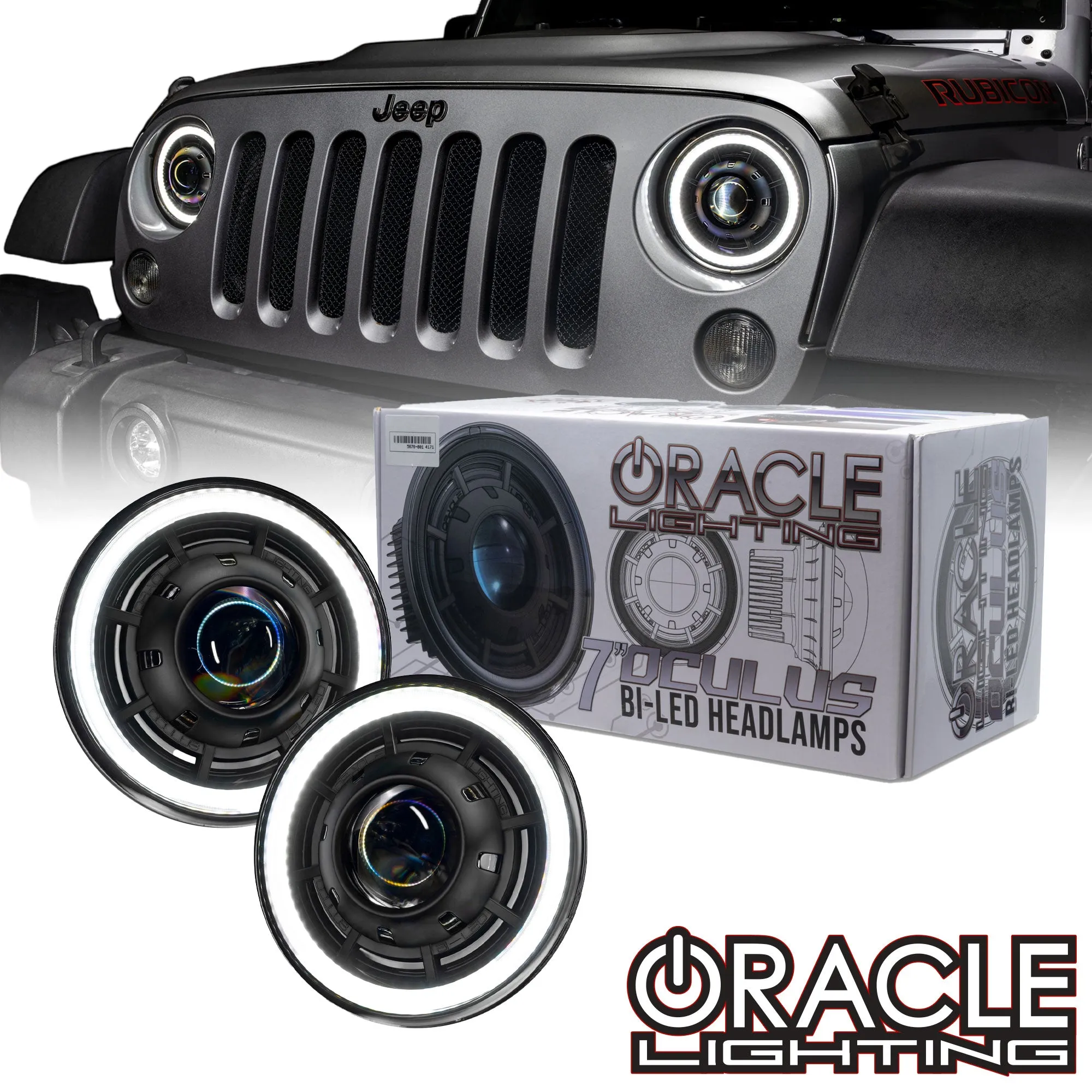 ORACLE Lighting Oculus™ 7" Bi-LED Projector Headlights for Jeep Wrangler JK