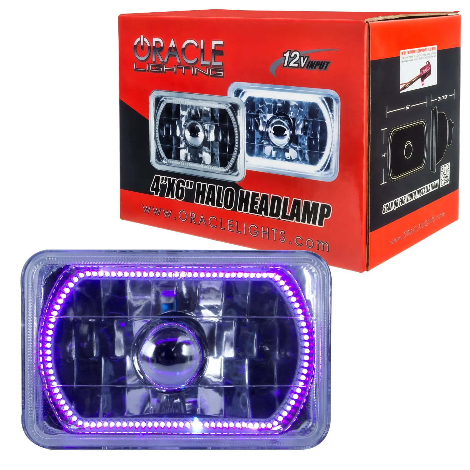 ORACLE Pre-Installed 4x6" H4651/H4656 Sealed Beam Halo - All Colors