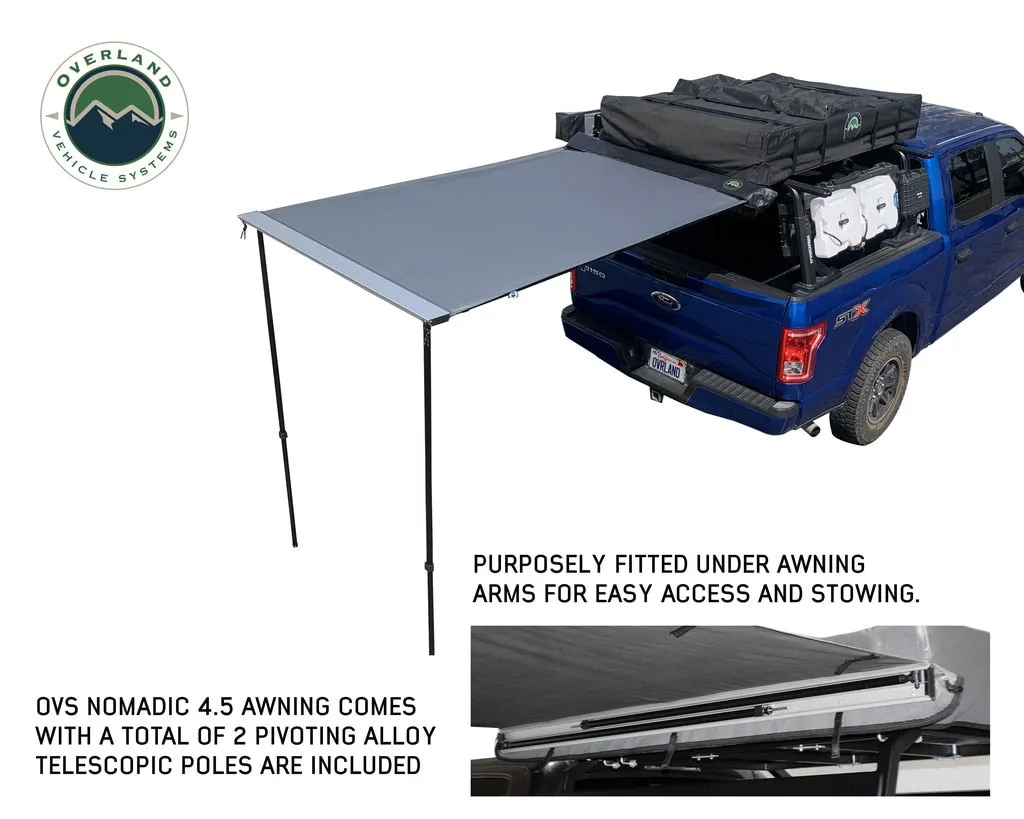 Overland Vehicle Systems Nomadic Awning 4.5' With Black Cover