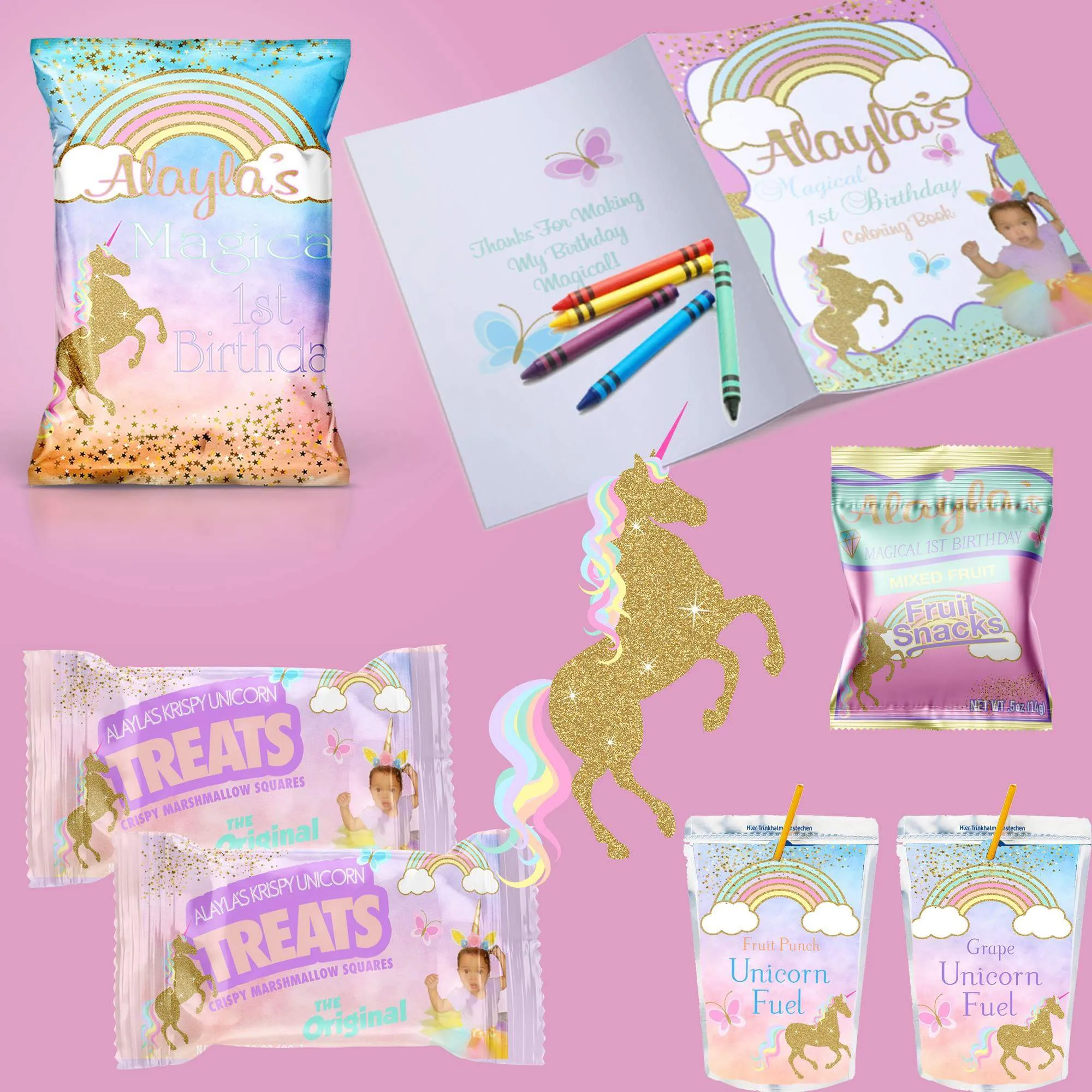 Pastel Unicorn Party Theme - FREE SHIPPING