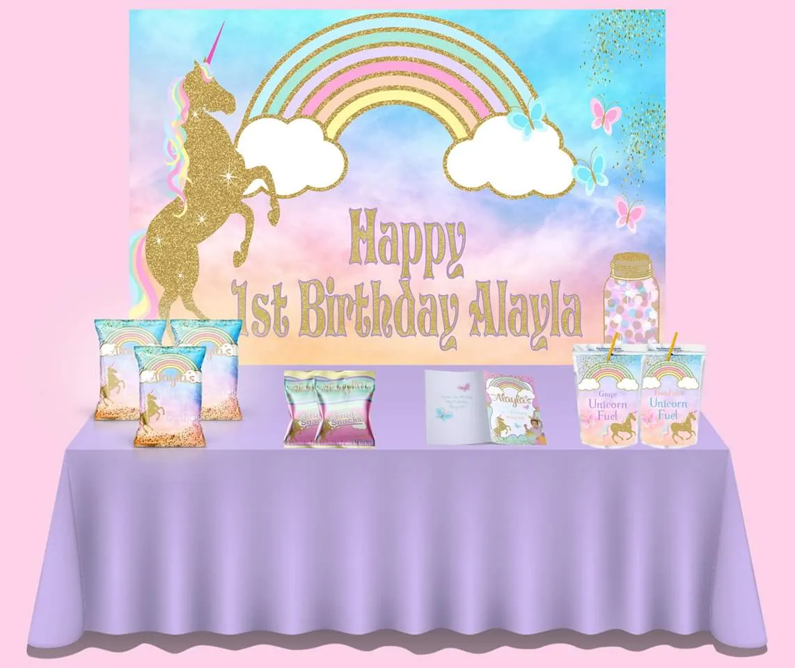 Pastel Unicorn Party Theme - FREE SHIPPING