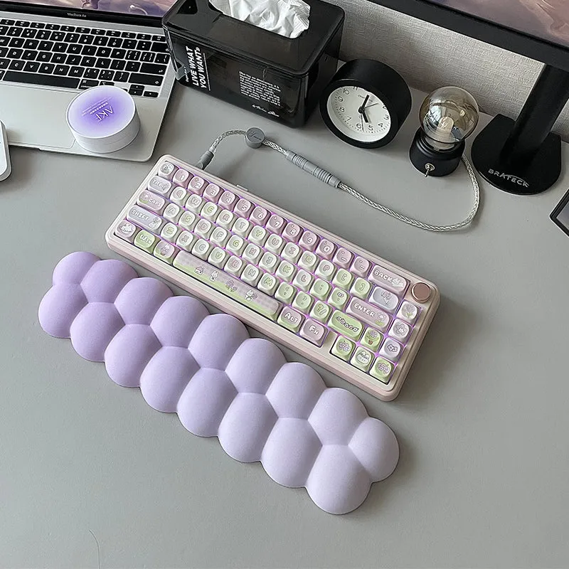 PIWIJOY Puff Taro Purple Milk Silk Cloth Wrist Rest: Ergonomic and Soft, Enhanced Comfort for Keyboard Users