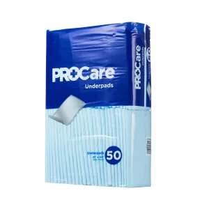 ProCare Incontinence Underpads, Moisture-Proof, Absorbent, Comfortable, Blue