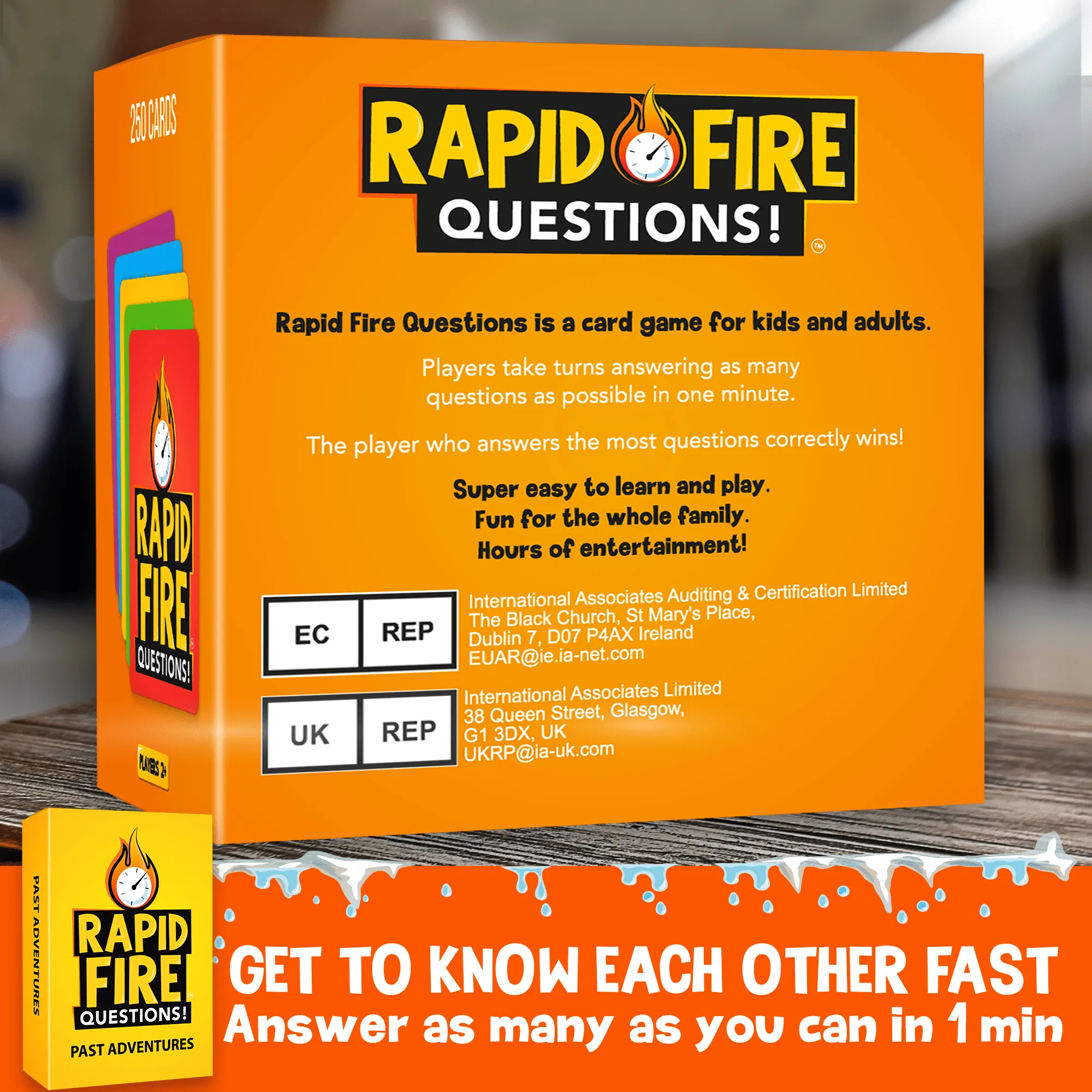 Rapid Fire Premium Family Conversation Cards | 250 Question Cards