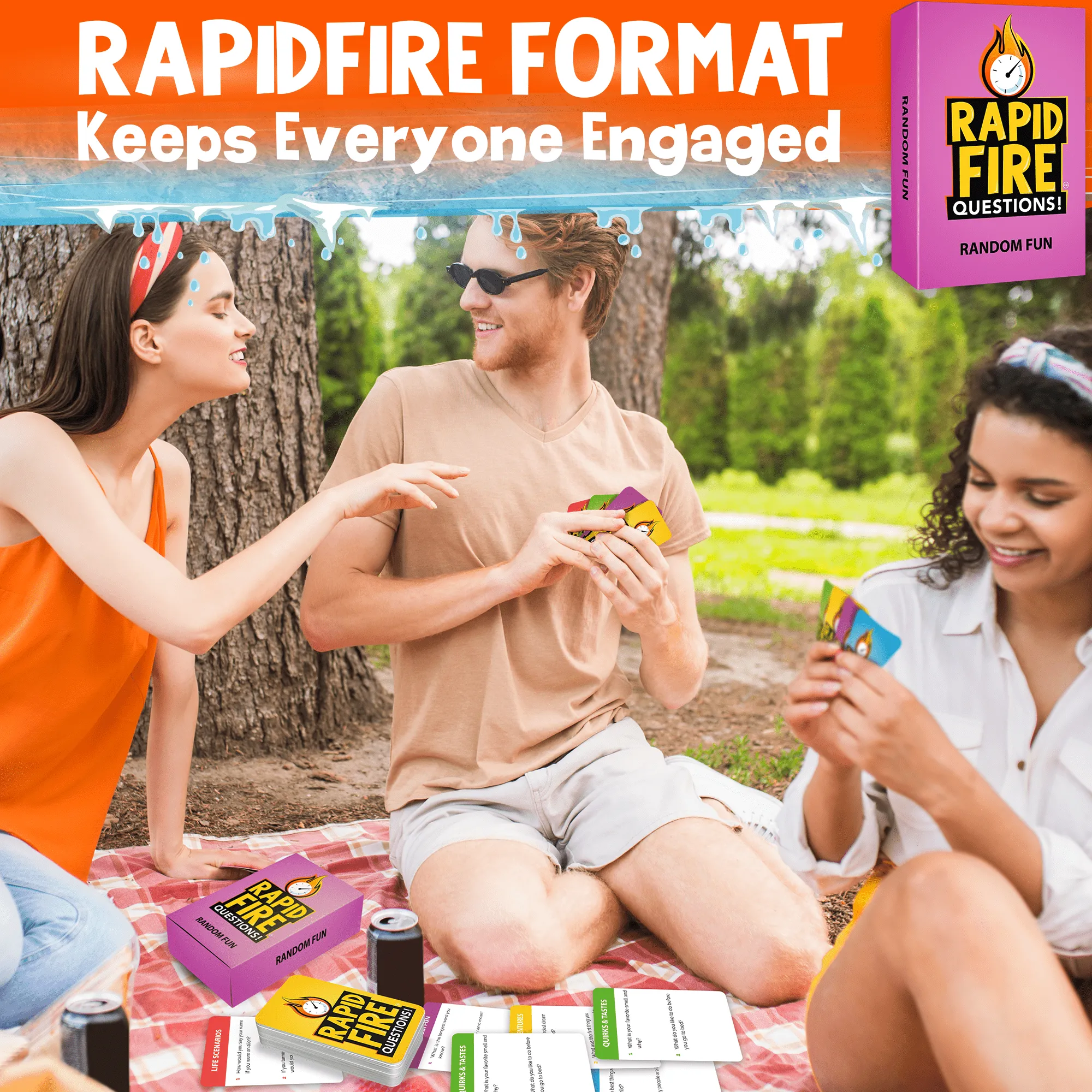 Rapid Fire Premium Family Conversation Cards | 250 Question Cards