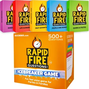 Rapid Fire Premium Family Conversation Cards | 250 Question Cards