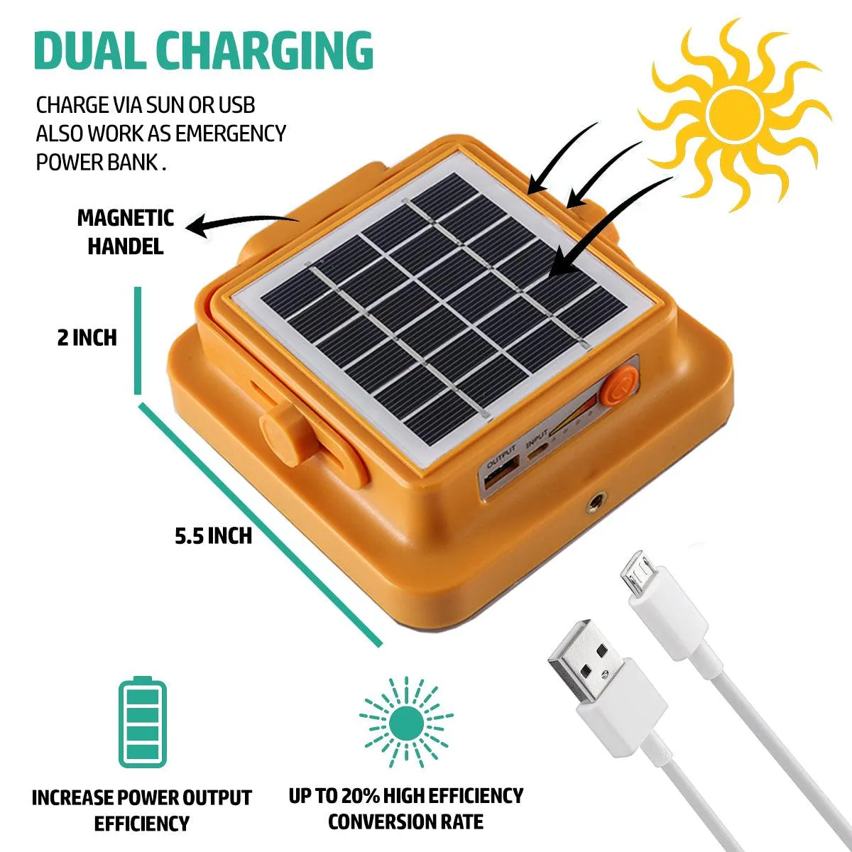 Solar Emergency Lights For Home Rechargeable Square - Solar For Nature